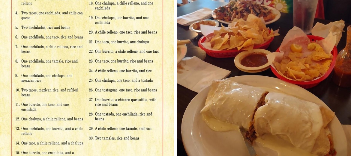 La Villa Mexican Restaurant Menu