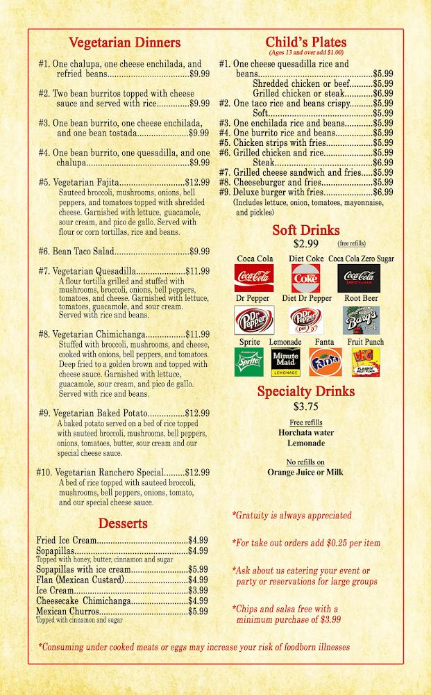La Villa Mexican Restaurant Menu image 1